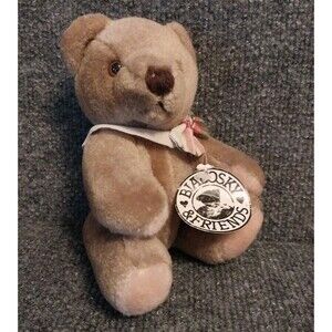 Vintage Gund Bialosky & Friends Plush Teddy Bear 6” Plaid Bow Stuffed Animal